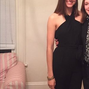 Black Jumpsuit with tie at waist